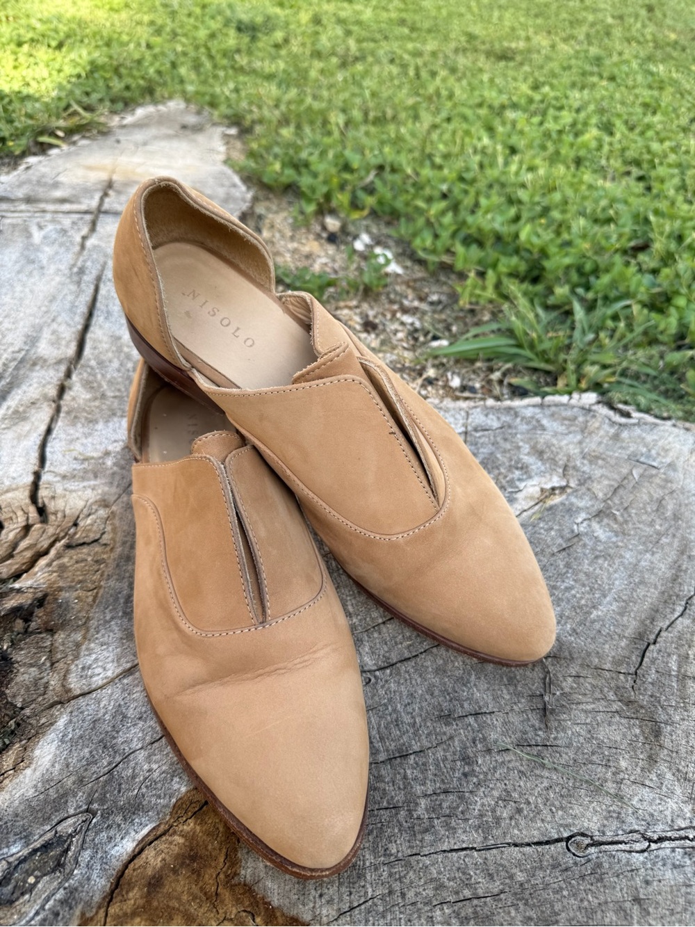 Nisolo women’s Emma Tan Leather Slip-On Loafers